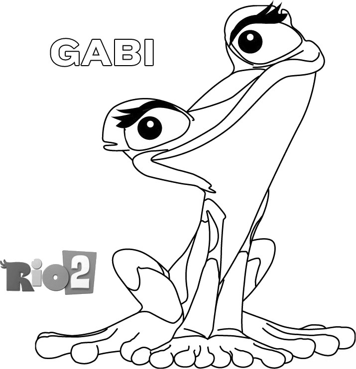 coloriage rio 2 gabi la grenouille